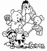 Pooh Winnie Coloring Baby Pages Cute Tigger Bear Friends Disney Drawing Eeyore Google Color Printable Winie Sheets Getcolorings Colouring Babies sketch template