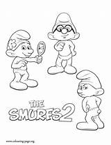 Smurfs Brainy Grouchy Colouring sketch template
