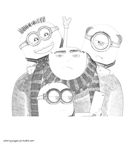 gru  minions coloring page coloring pages printablecom