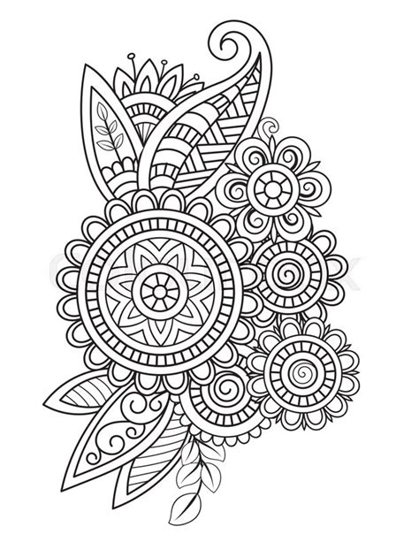 adult coloring page  oriental stock vector colourbox
