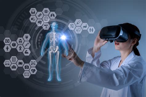 medical technology concept virtual reality  rendering mixed media