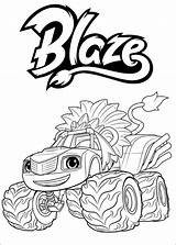Blaze Monster Coloring Machines Pages Smiling Printable Book Coloriage Print Cartoon Kids A4 Categories sketch template