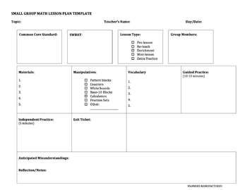 small group lesson plan tem  manners manufactured teachers pay