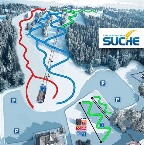 mapa tras  wyciagow skisuche skisuche