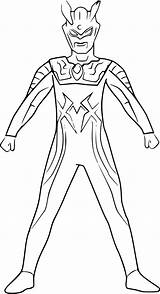Ultraman Mewarnai Zero Mewarna Imprimer Coloori Coloriage Source sketch template