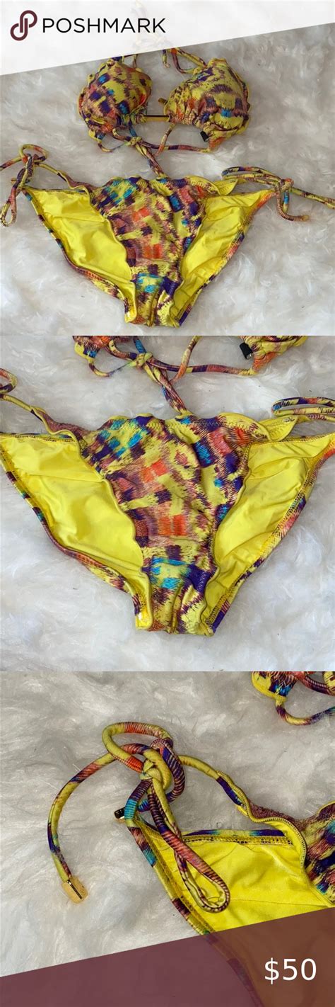 Vix Paul Ahermanny 2 Piece Bikini Padded Top And Scrunch Bikini Bottom