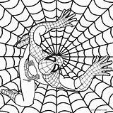 Spiderman Coloring Pages Batman Printable Kids Comic Getdrawings sketch template