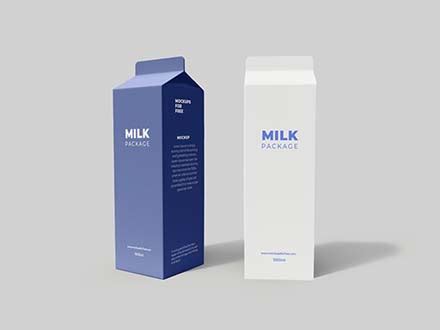 milk packaging mockup psd