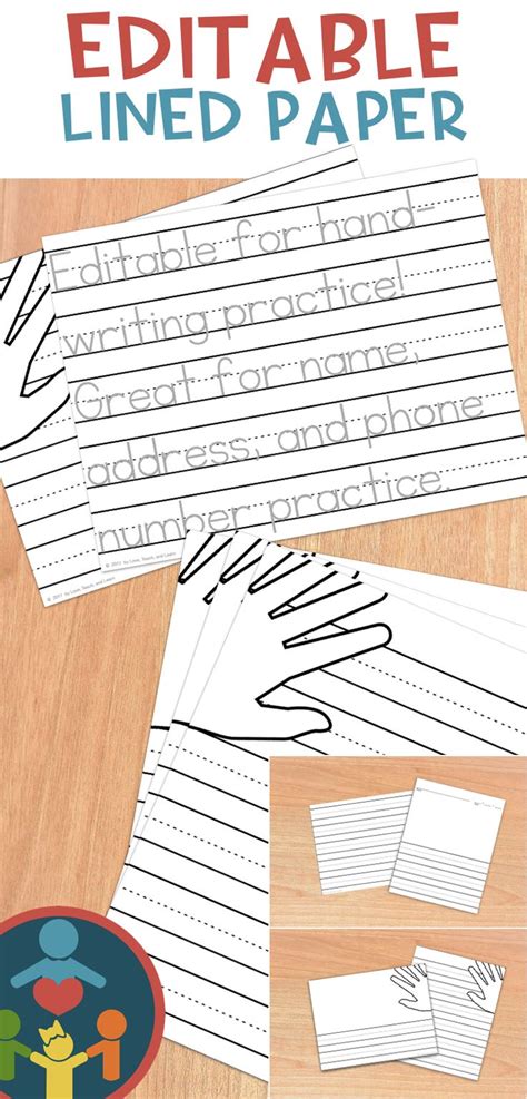 primary editable writing paper print handwriting kindergarten