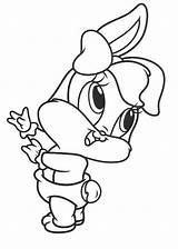 Baby Bunny Coloring Looney Lola Tunes Pages Bugs Drawings Drawing Characters Toons Bunnies Cute Clipart Character Color Print Printable Library sketch template
