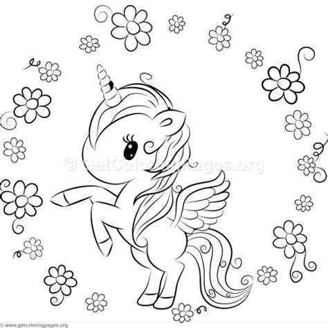cute unicorn  coloring pages getcoloringpagesorg   unicorn