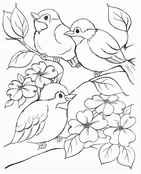 bless  day coloring pages kids stuff bird drawings bird