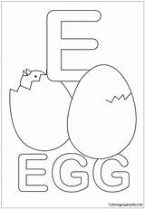 Letter Pages Egg Coloring Color Alphabet Kids sketch template