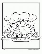 Rainy Ausmalbilder Campen Kolorowanki Namioty Wyprawa Pod Dla Campfire Roasting Campfires Marshmallows Sheets sketch template