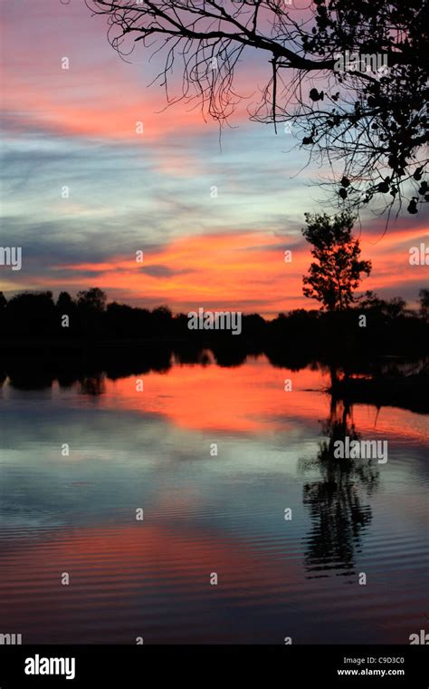 fortuna pond  sunset  res stock photography  images alamy