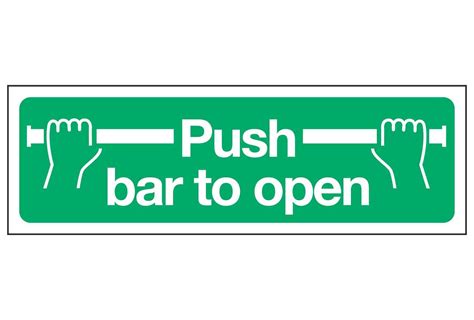 push bar  open linden signs print