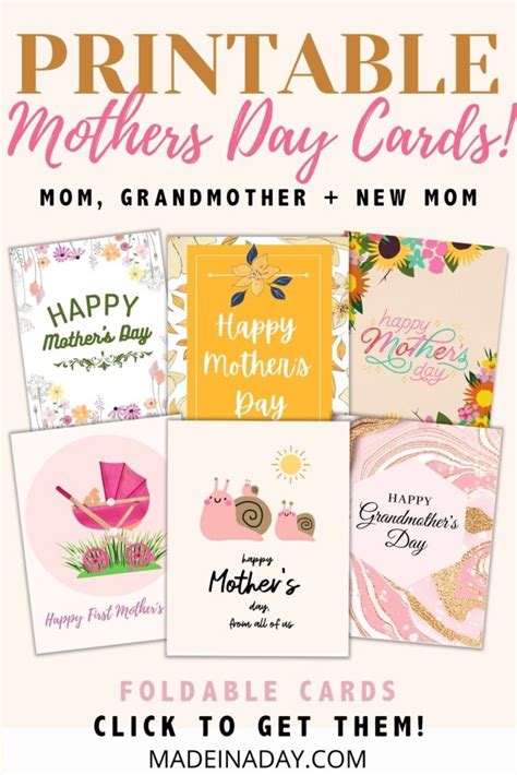 mothers day card set  printables  mom    day
