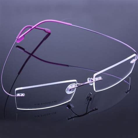 Nywooh Men Lightweight Rimless Glasses Frames Memory Titanium