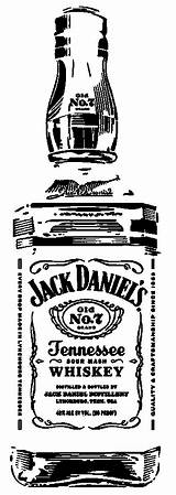 Jack Bottle Daniels Whiskey Silhouette Clipart Choose Board Coloring Stencils sketch template