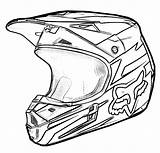 Helmet Bike Coloring Dirt Template Sketch sketch template