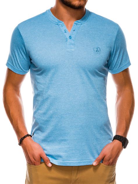 mens plain  shirt  light blue modone wholesale clothing