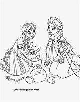 Elsa Coloring Anna Olaf Frozen Pages Color Ausmalbilder Colouring Ana Fun sketch template
