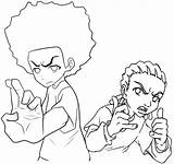Boondocks Pages Coloring Freeman Children sketch template