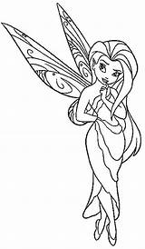 Coloring Fairy Pixie Disney Rosetta Pages Beautiful Silvermist Drawing Colouring Tinkerbell Printable Netart Cute Pixies Hollow Print Kids Dibujos Girls sketch template