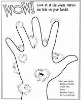 Germs Hand Kids Coloring Germ Pages Washing Preschool Activities Hygiene Worksheets Health Printables Lessons Des Activity Mains Kindergarten Hands Microbes sketch template