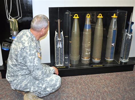 joint munitions commands display room  bullets  bombs article  united states army