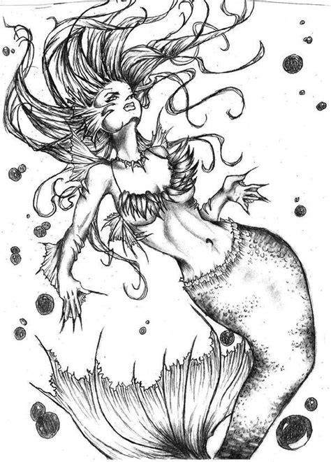 pin  nurullah aydin  coloring pages evil mermaids mermaid