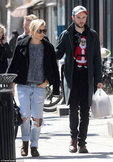 sienna miller and fiance tom sturridge step out in new york daily mail online