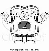 Jam Toast Clipart Screaming Mascot Cartoon Thoman Cory Vector Outlined Coloring Royalty Grape Jelly Jar Knife Plate 2021 sketch template