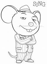 Sing Coloring Pages Characters Movie Printable Mouse Kids Mike Book Drawing Colouring Hollywood Little Sign Azcoloring Color Sheets Print Clipart sketch template