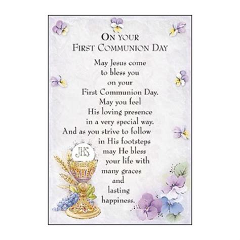 communion prayer card   rosemount primary school