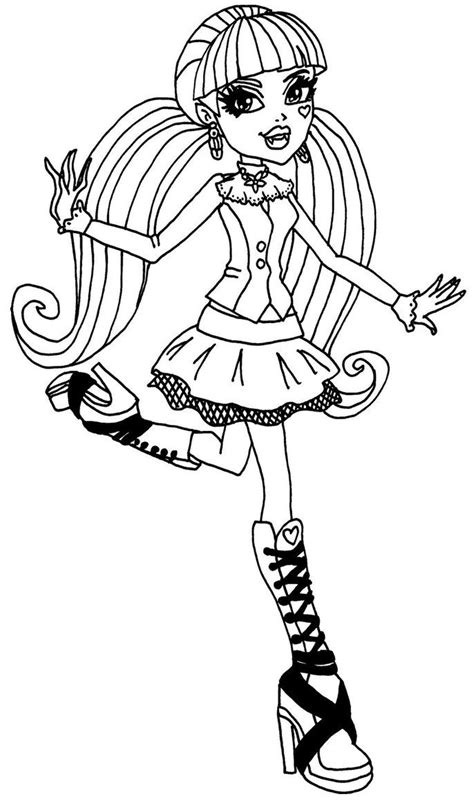 monster high draculaura coloring pages coloring home