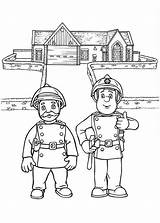 Fireman Sam Coloring Fire Senior His Steele Officer sketch template