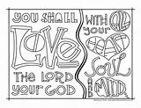 Coloring Commandment sketch template