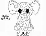 Beanie Boo Coloring Ellie Bettercoloring Boos sketch template