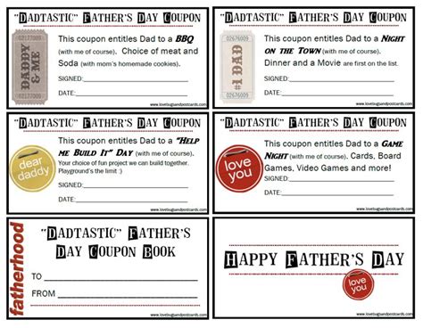 dadtastic fathers day coupons  printable