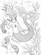 Mermaid Erwachsene Meerjungfrau Gaby Hesse sketch template