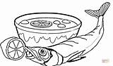 Fish Chowder Coloring Pages Printable Color Picnic sketch template