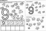 Worksheets Number Numero Para Coloring Nine Tracing Fichas El Preschool Numeros Con Trabajar Comment First Activities Numbers sketch template