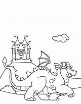 Smok Coloring Colorare Schloss Drache Drachen Draak Kasteel Burg Castello Ausmalbild Drago Malvorlage Kleurplaat Wawelski Kolorowanki Draghi Kolorowanka Ausdrucken Davanti sketch template