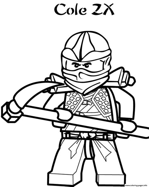 ninjago  cole zxfb coloring pages printable