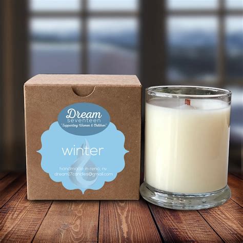 winter oz scented natural coconut apricot wax candle  etsy
