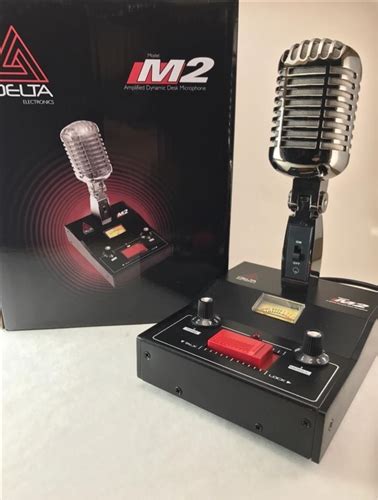 delta  mic amplified microphone power tone cb ham base mic microphone