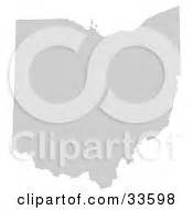 clipart illustration   gray state silhouette  ohio united states