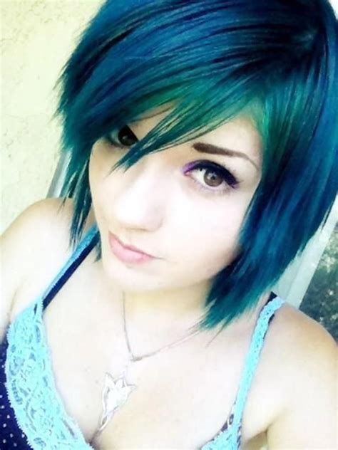 i think she likes this one overall the best short emo hair hair