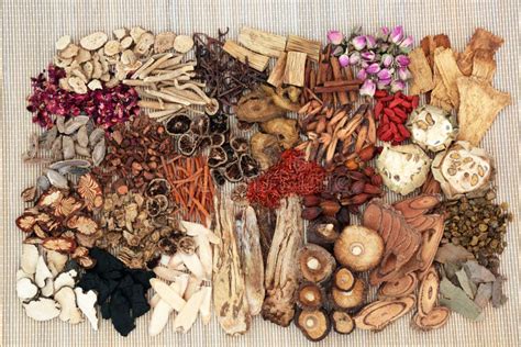 traditional chinese herb selection stock photo image  glory